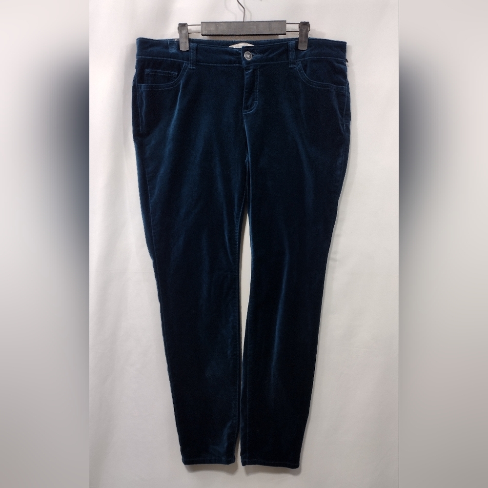 Lauren Conrad Velvet Tapered Pants Women's 14 Green Boho Retro Y2K 90s Holiday